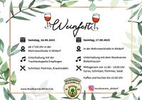 Flyer für das Weinfest MVA